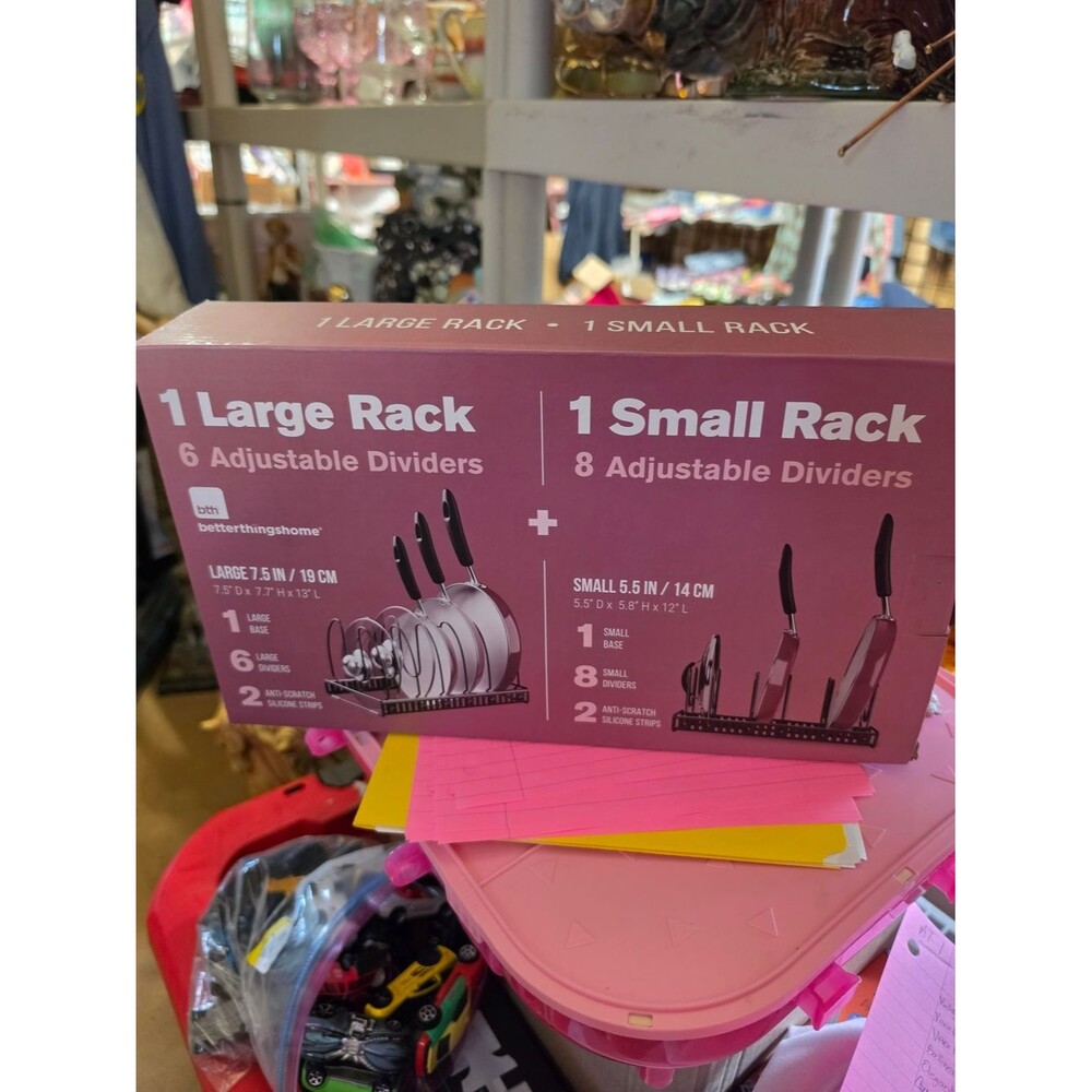 AT-1 - 1 Large & 1 Small adjustable pot racks  (new in box)